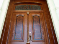 Redwood entrance doors
