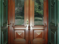 Italianate style front entry vestibule