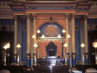 Rostrum fixtures at Michigan State House