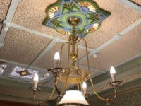 decoratively painted ceiling medallion