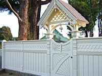 New gate and fence for the Pink Lady in Eureka