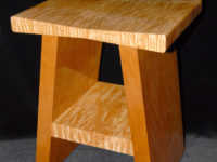 quilted maple stool