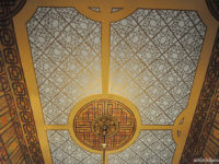 Stenciled ceiling in San Francisco Italianate